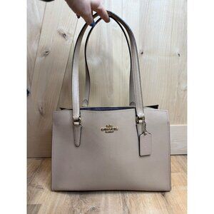 Coach Tatum Carryall Bag in Taupe Oxblood